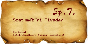 Szathmári Tivadar névjegykártya