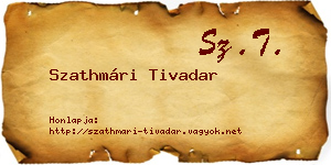Szathmári Tivadar névjegykártya
